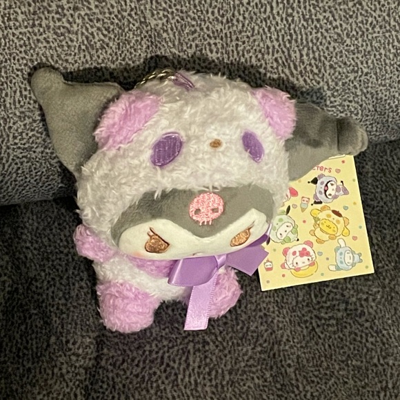 Kuromi Plush x Panda Cosplay Costume Keychain - Picture 3 of 9